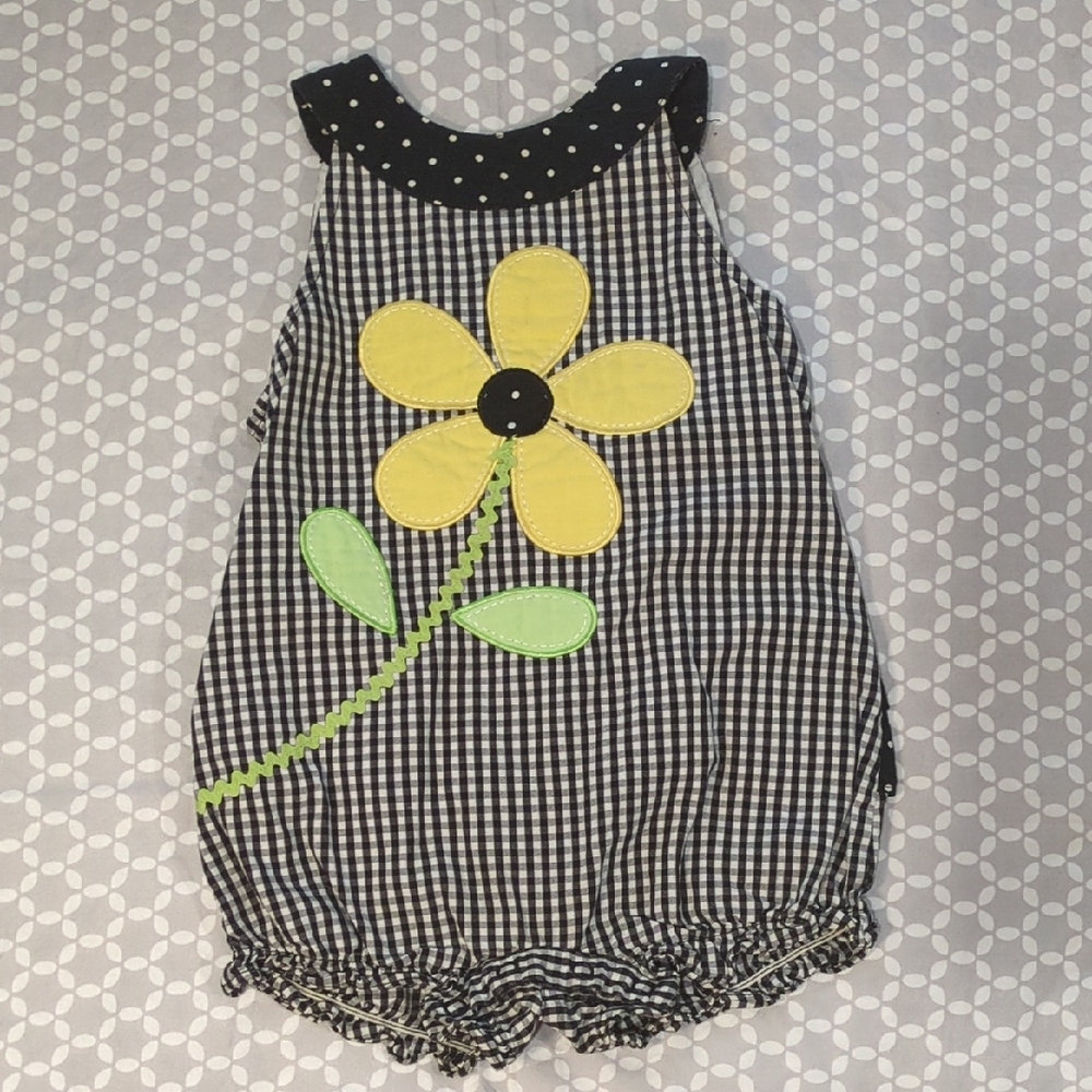 Starting Out Black and White Polka Dot Romper